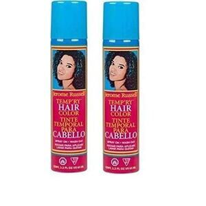TEMP’RY Hair Color Spray by Jerome Russell – Green – 2.2oz Each (Twin Pack)